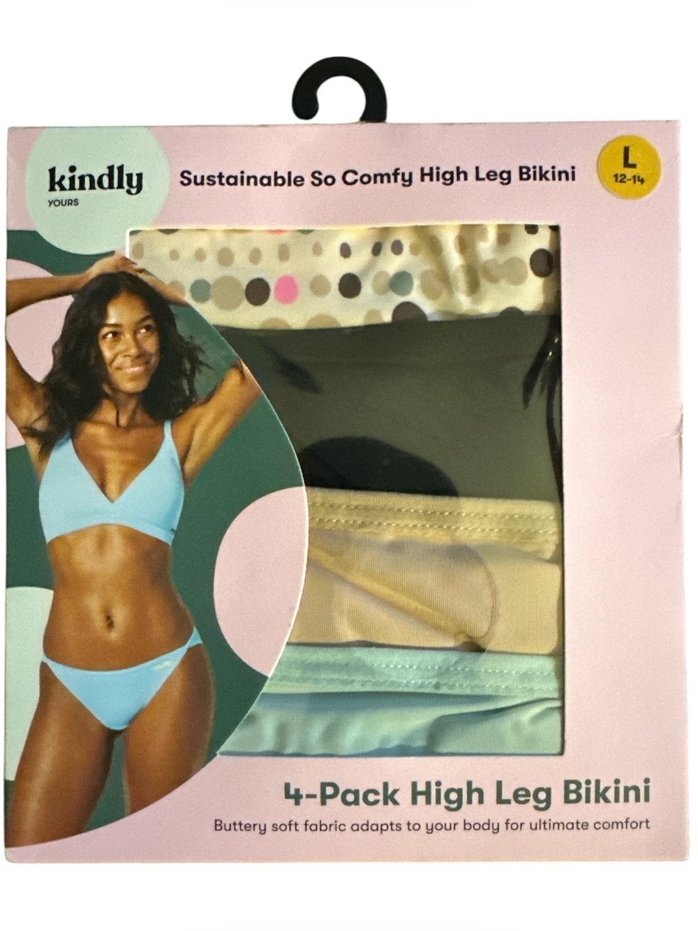 Kindly Yours Women’s So Comfy 4-Pack Micro High Leg Bikini Underwear